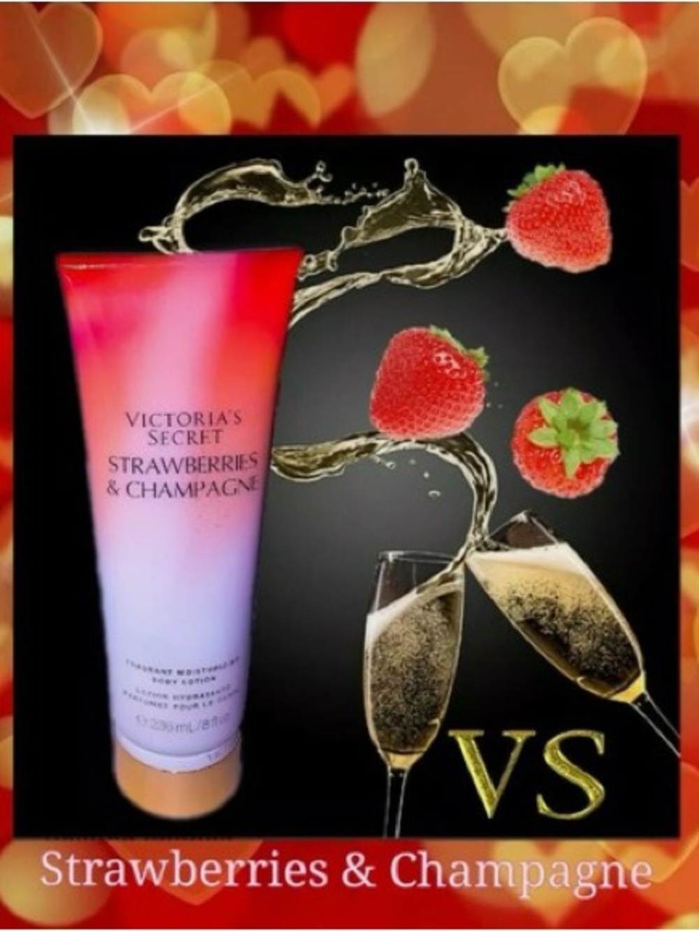 Victoria's Secret Strawberries & Champagne Lotion Archives Collection NWT - Picture 2 of 2